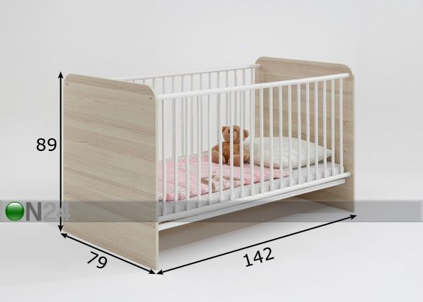Pinnasänky MADAGASKAR 70x140 cm mitat