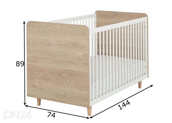 Pinnasänky Noam 70x140 cm mitat