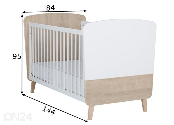 Pinnasänky Zelie 70x140 cm mitat