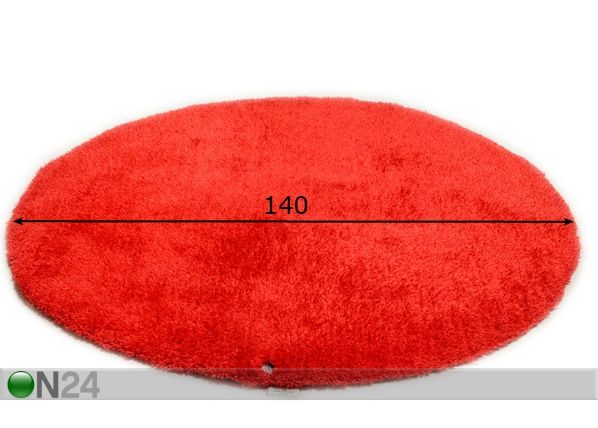 Pitkänukkainen matto SOFT UNI Ø 140 cm mitat