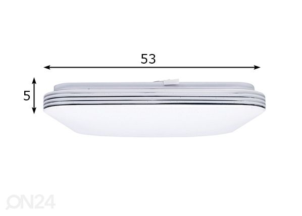 Plafondi 72 W LED + kaukosäädin mitat