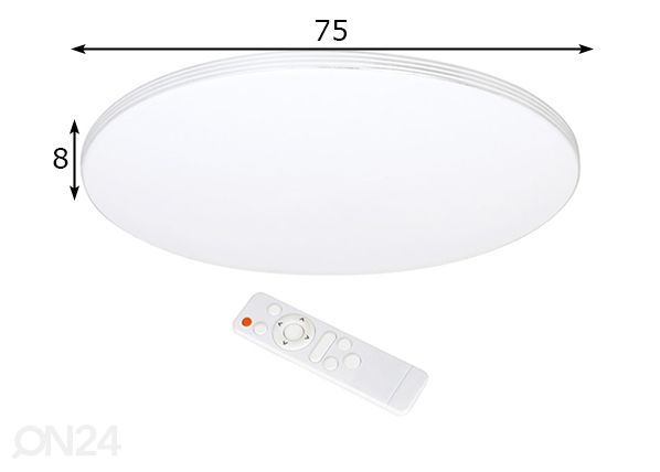 Plafondi 80 W LED + kaukosäädin mitat