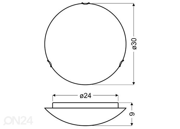 Plafondi Iris 30 cm mitat