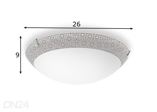 Plafondivalaisin Ballan LED mitat
