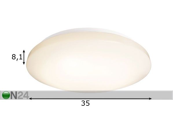 Plafondivalaisin EURO II 20 LED mitat