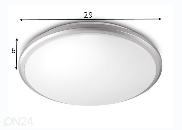Plafondivalaisin Twirly LED mitat