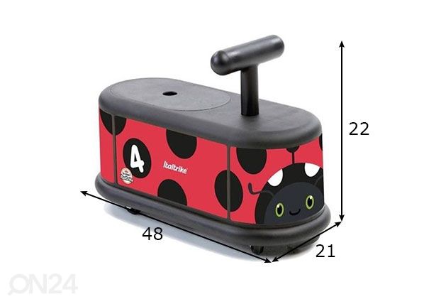 Potkuauto Leppäkerttu La Cosa mitat