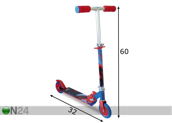 Potkulauta SPIDER MAN mitat