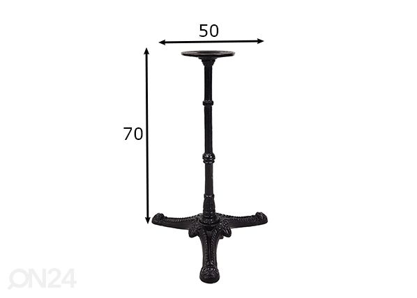 Pöydänjalka h 70 cm, musta mitat