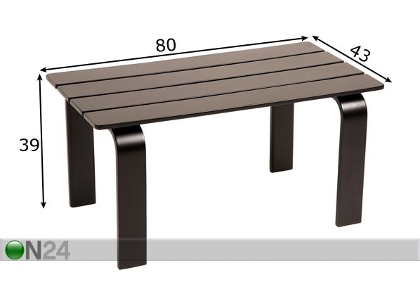Pöytä LINK 80x43 cm mitat