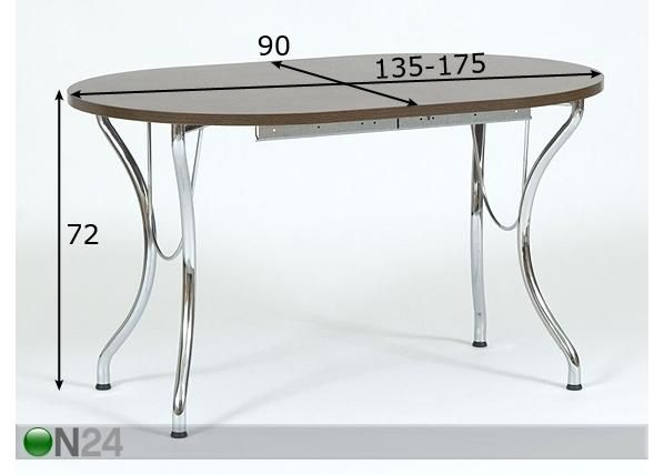 Pöytä NESTOR, jatkettava 175 cm mitat