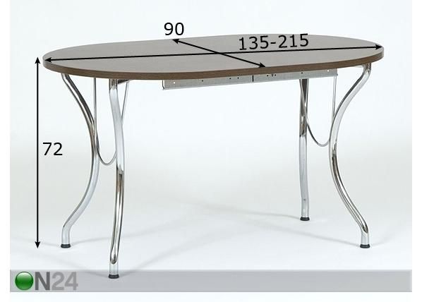 Pöytä NESTOR, jatkettava 215 cm mitat