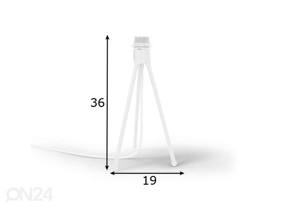 Pöytävalaisimen jalka TRIPOD mitat