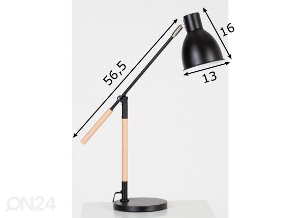Pöytävalaisin mitat