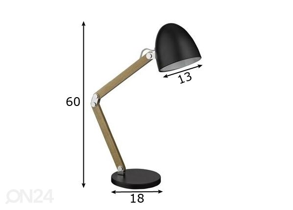 Pöytävalaisin mitat