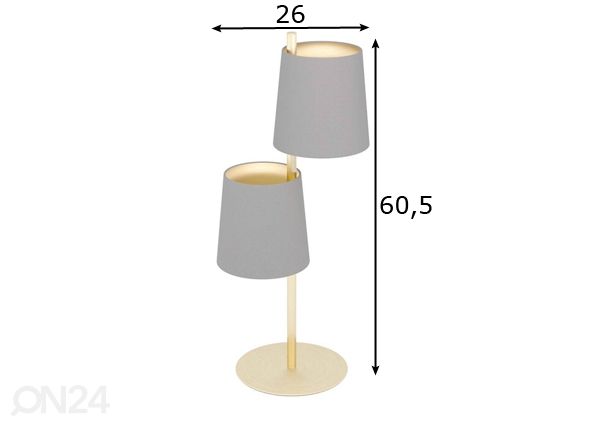 Pöytävalaisin Almeida 2 mitat