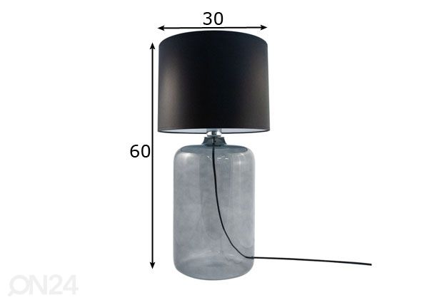 Pöytävalaisin Amarsa Grafit Black mitat
