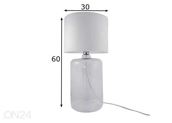 Pöytävalaisin Amarsa White mitat