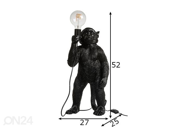 Pöytävalaisin Ape mitat
