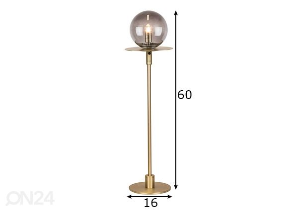 Pöytävalaisin Art Deco mitat