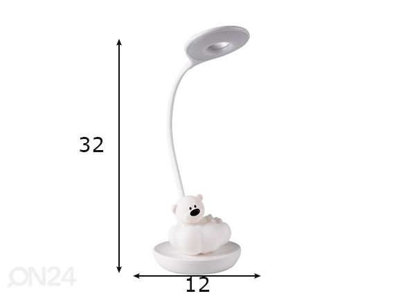 Pöytävalaisin Bear mitat