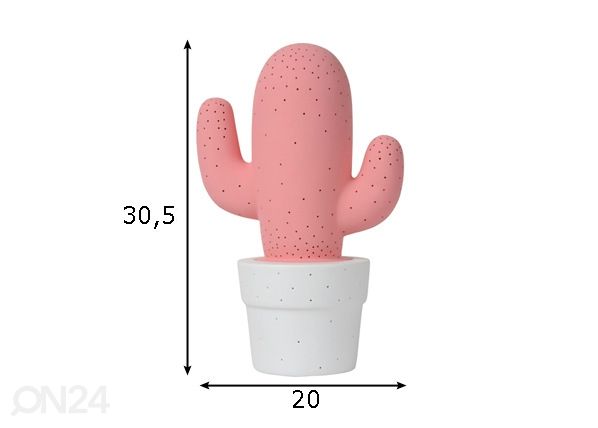 Pöytävalaisin Cactus mitat