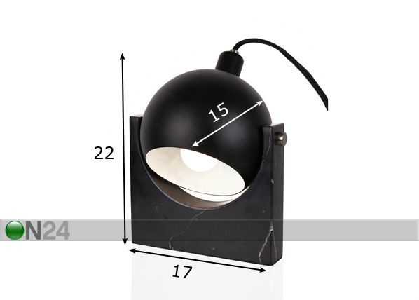 Pöytävalaisin CENTURY mitat