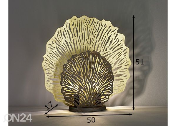 Pöytävalaisin Coral mitat