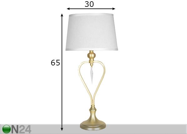 Pöytävalaisin CRYSTAL mitat