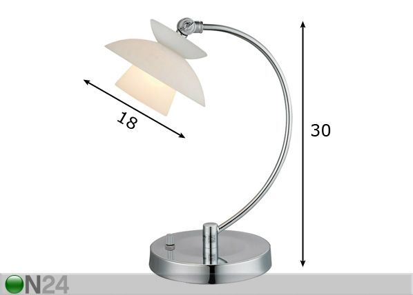 Pöytävalaisin DALLAS Ø 18 cm mitat