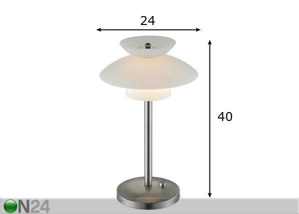 Pöytävalaisin DALLAS MIDI Ø 24 cm mitat