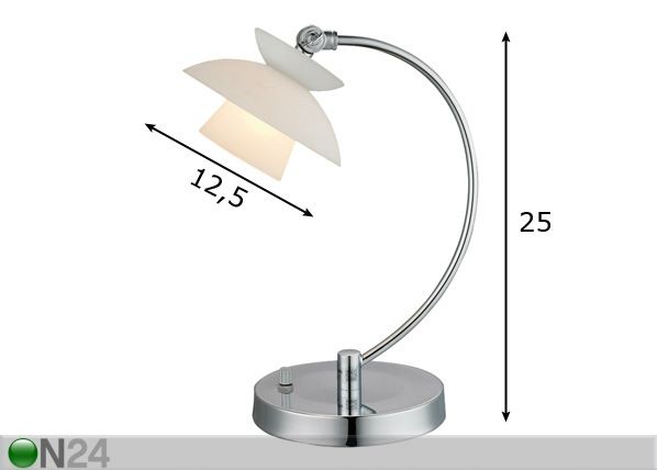 Pöytävalaisin DALLAS MINI Ø 12,5 cm mitat