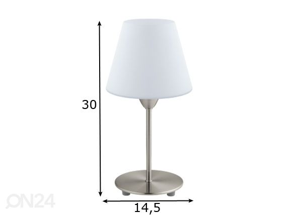 Pöytävalaisin Damasco 1 mitat
