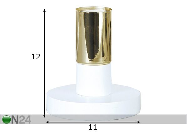 Pöytävalaisin Duo mitat