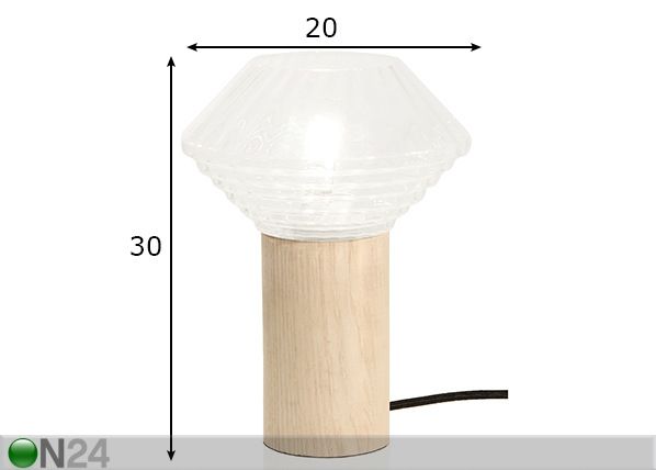Pöytävalaisin EDGE mitat