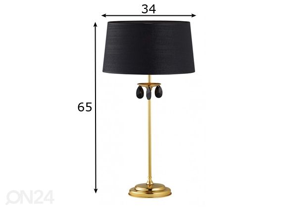 Pöytävalaisin Egida Black mitat