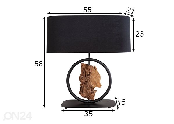 Pöytävalaisin Elements mitat
