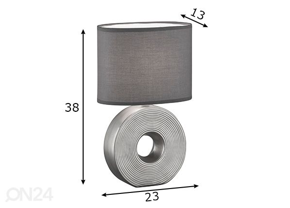Pöytävalaisin Eye 38 cm, hopea mitat