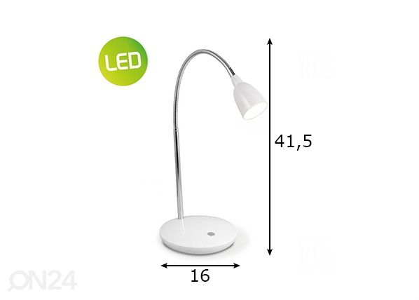 Pöytävalaisin Flexy mitat