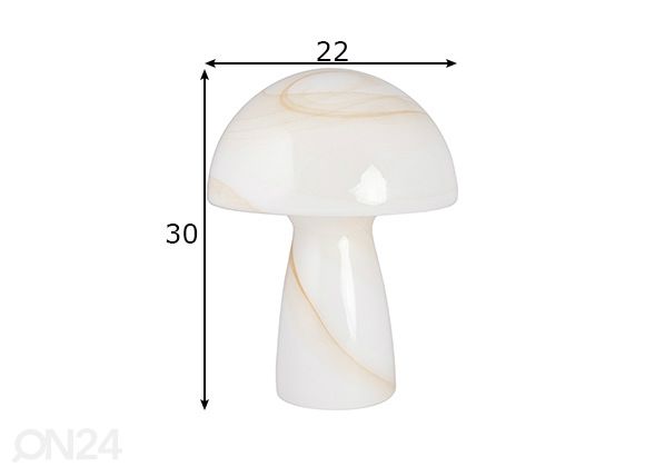 Pöytävalaisin Fungo mitat