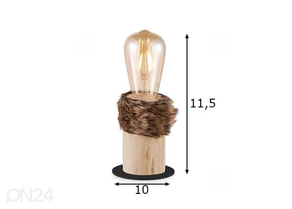 Pöytävalaisin Furdy mitat