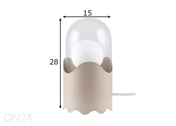 Pöytävalaisin Ghost mitat