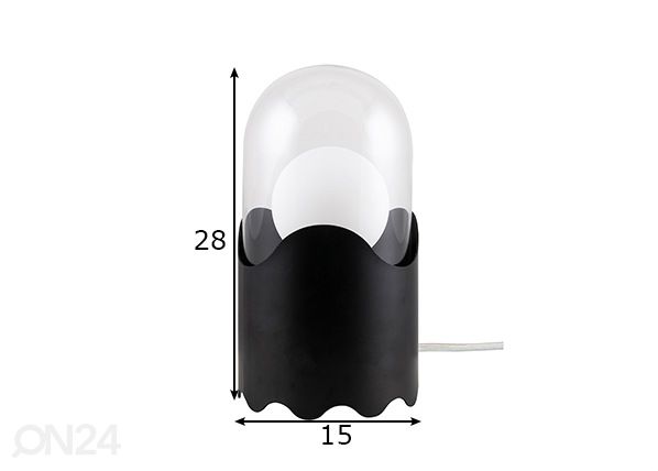 Pöytävalaisin Ghost mitat