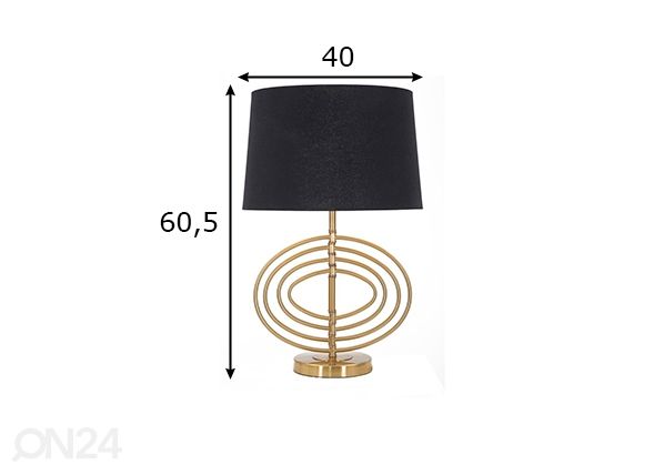 Pöytävalaisin Glam, kullanvärinen/ musta mitat