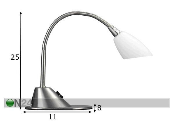 Pöytävalaisin GOOSE mitat