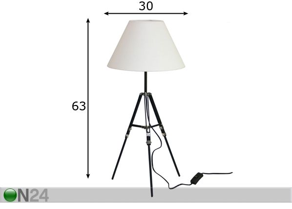 Pöytävalaisin GRUNDIG TRI-POD mitat