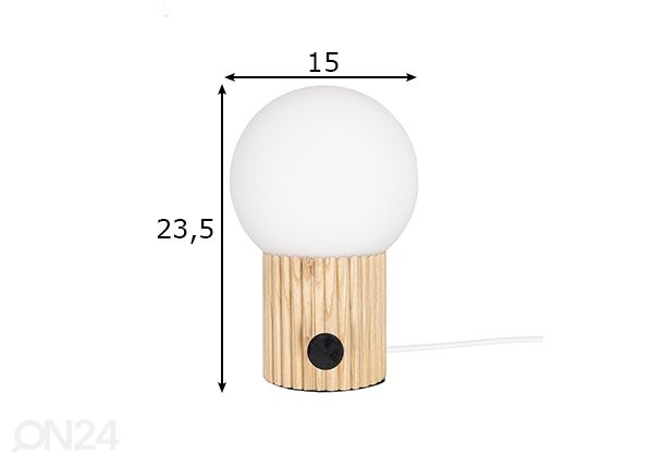 Pöytävalaisin Hubble mitat