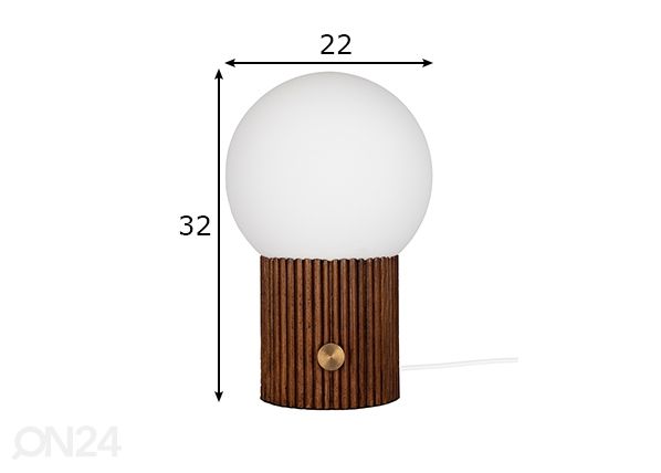Pöytävalaisin Hubble mitat