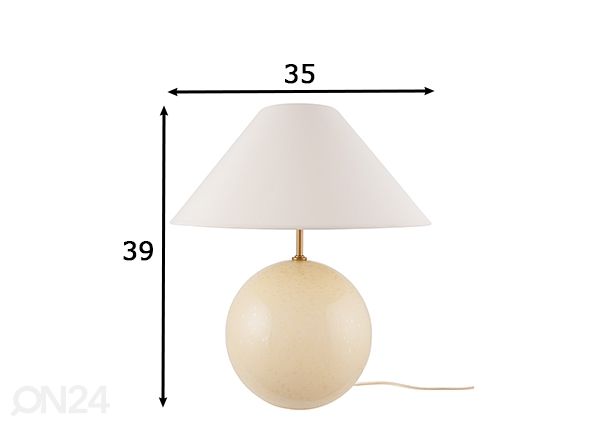 Pöytävalaisin Iiris 35, kermanvärinen