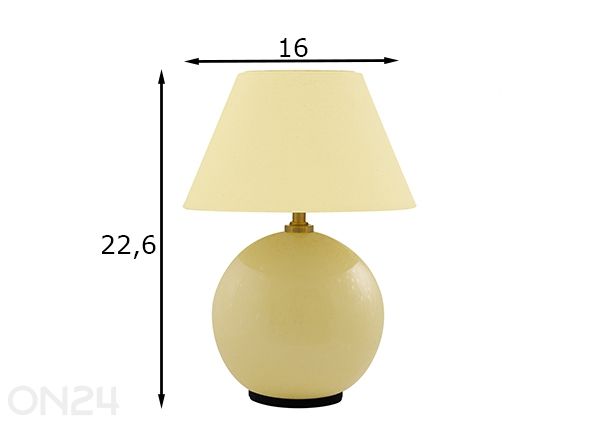 Pöytävalaisin Iris 16, ladattava mitat